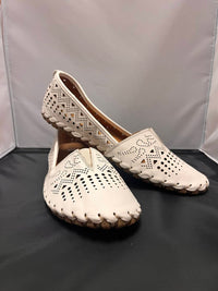Sean Alan Women's Luna Shoe in white leather 1 - women's flats - view 5