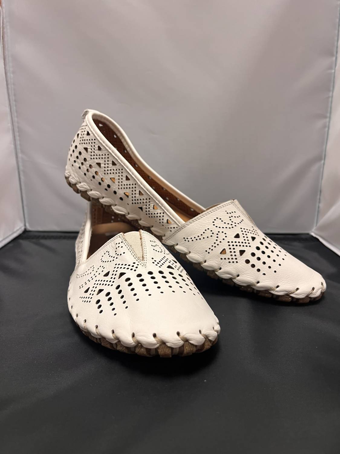 Sean Alan Women's Luna Shoe in white leather 1 - women's flats - view 5