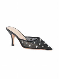 Loeffler Randall Women's Paloma Embellished Mesh Mules in black - women's shoe - detail view