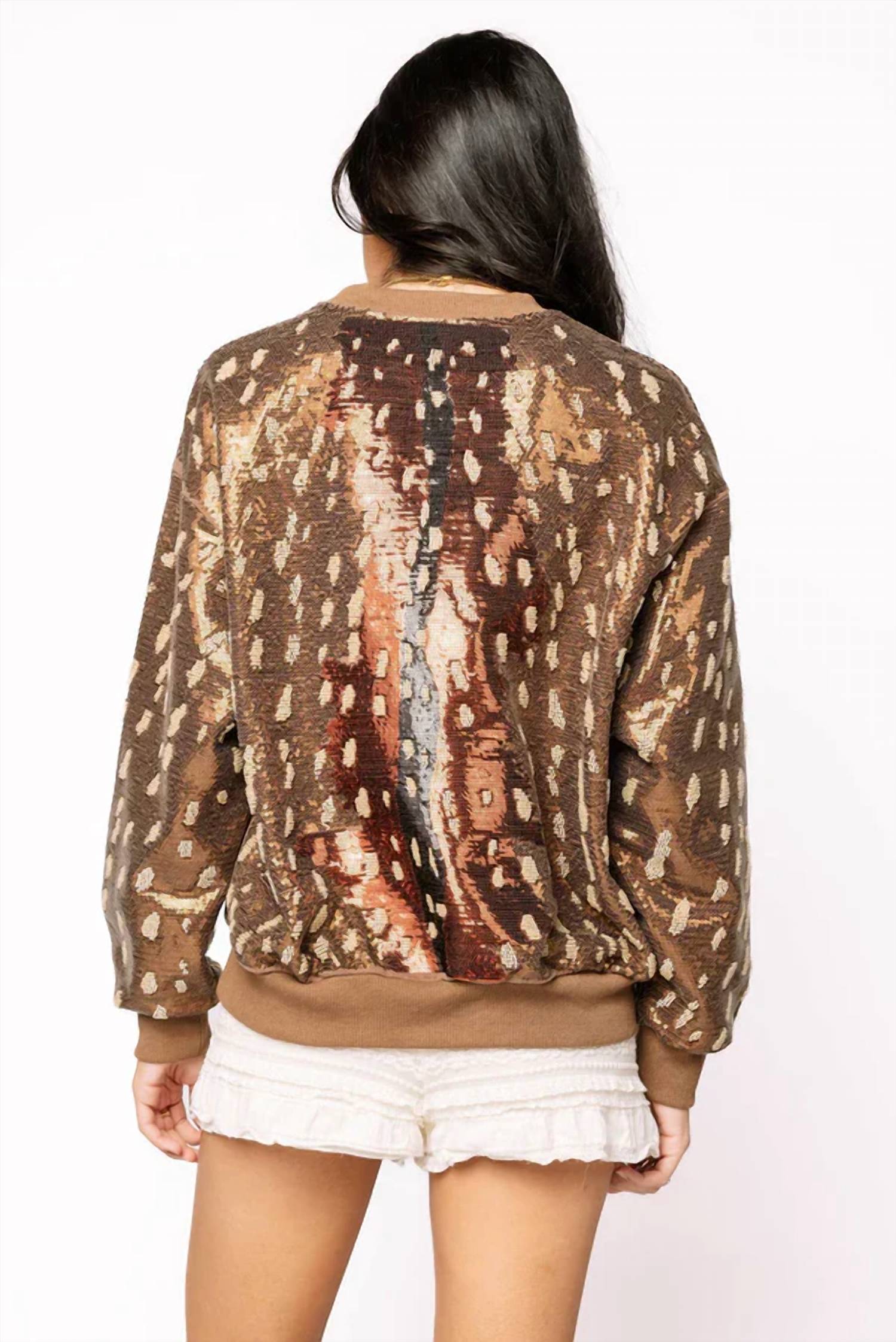 Queen Of Sparkles - Deer Print Sweatshirt
