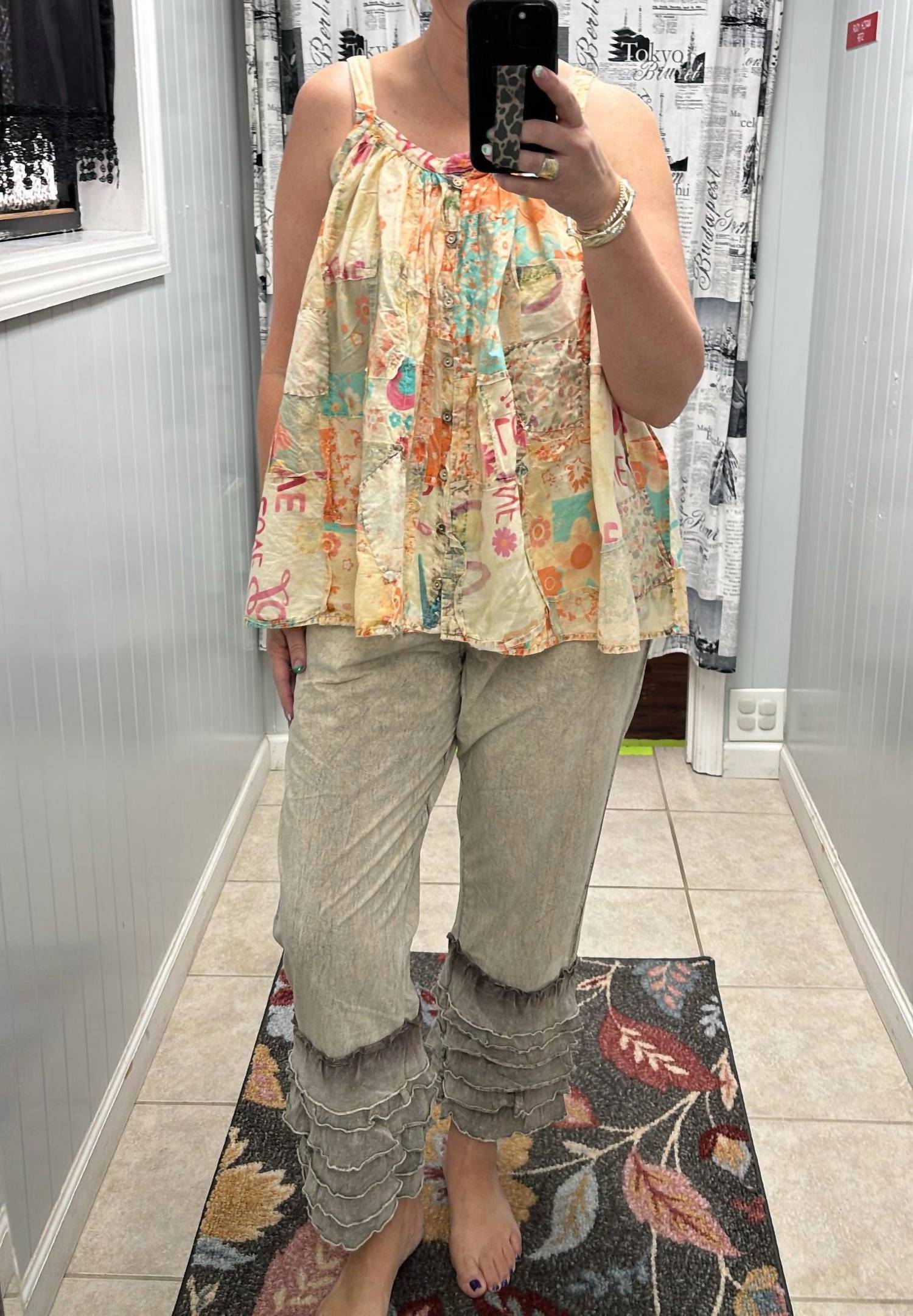 Paperlace Wing And A Prayer Ankle Pants in natural washed - women's pants - alternate view