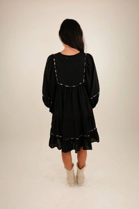 Umgee - Tiered Long Sleeve Dress