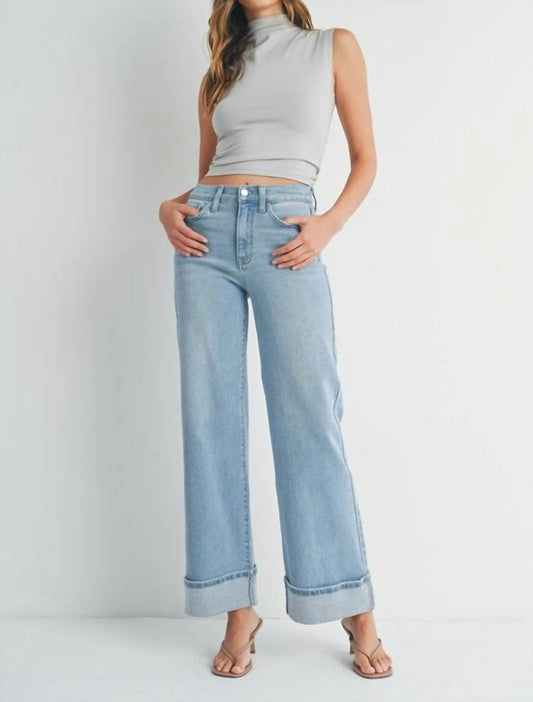 Jbd. - High Rise Cuffed Palazzo Jeans