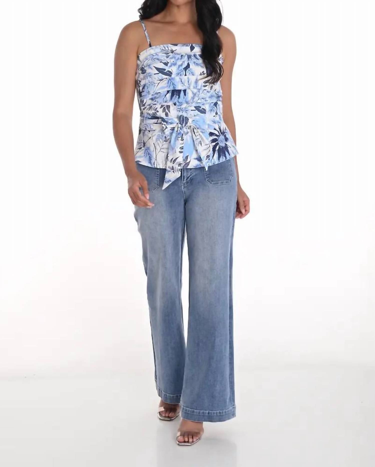 Frank Lyman - Waverly Woven Wide-leg Jeans