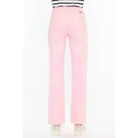 KanCan High Rise True Straight Comfort Jeans in pink - women's jeans - detail view