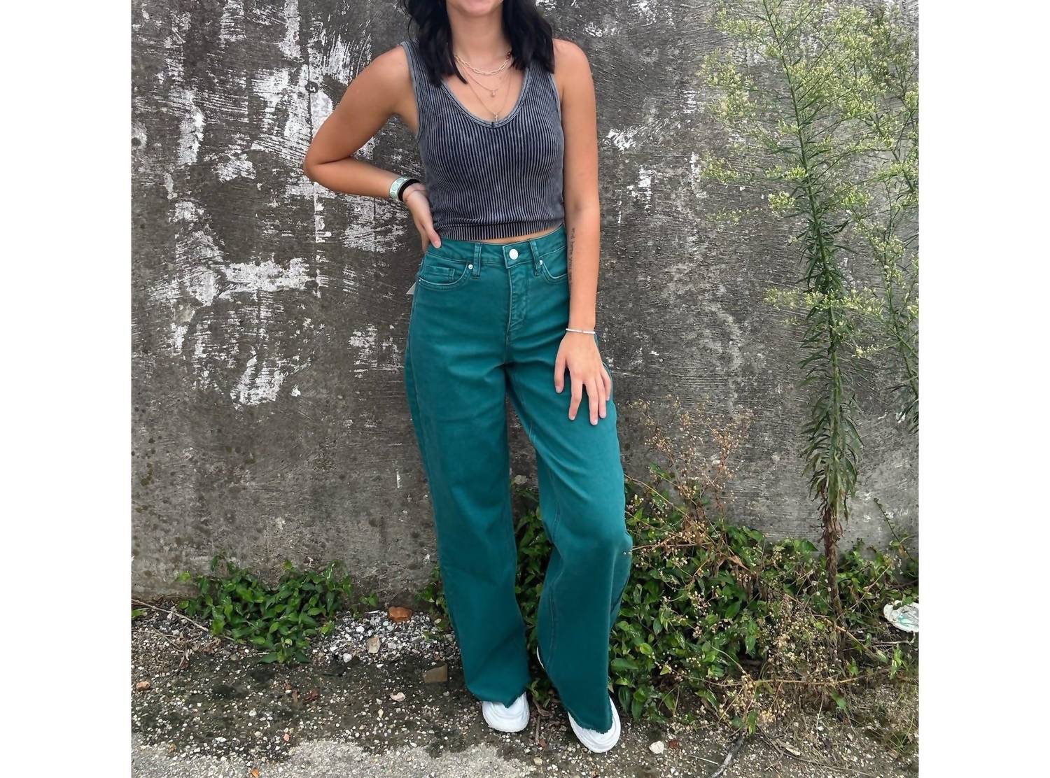 Ymi - Chloe Cropped Wide Leg Jeans