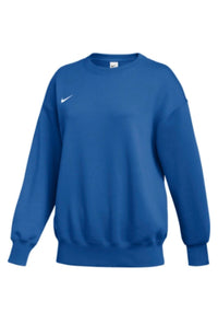 NIKE Women's Phoenix Fleece Crew Sweatshirt in game royal white 1 - women's top