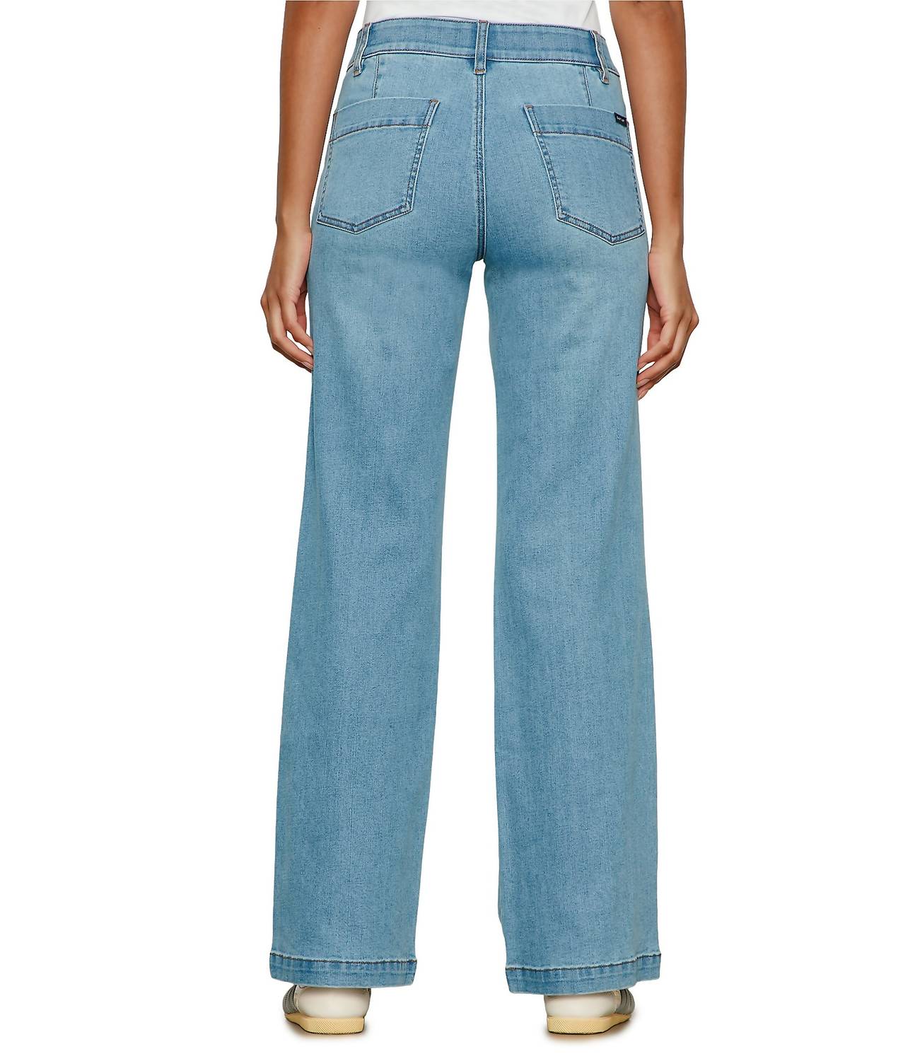 Sanctuary Standard Rise Wide Leg jean in keep up - women's jeans - alternate view
