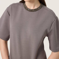 Soaked In Luxury - Magana Glitter Short Sleeves Blouse