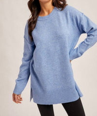 Hem & Thread - Crew Neck Oversized Everyday Tunic Sweater