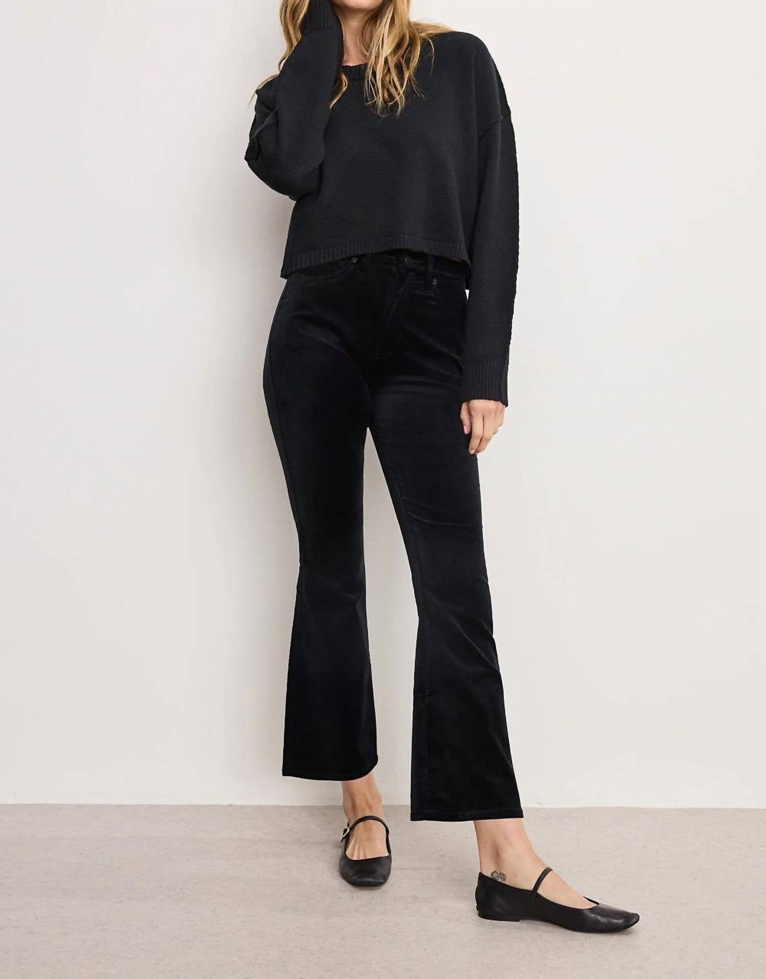 Good American - Velvet High Rise Kick Flare Pant