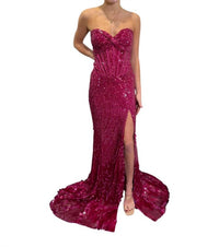 JOVANI Elizabeth Long Formal Prom Dress Gown in purple - women's dress