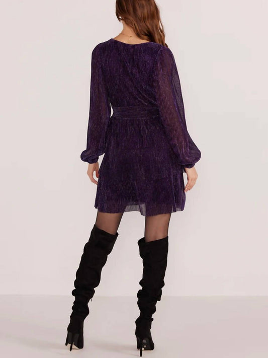 Minkpink - Enya Lurex Plisse Mini Dress