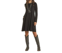 Panhandle - Long Sleeve Knit Swing Mini Dress