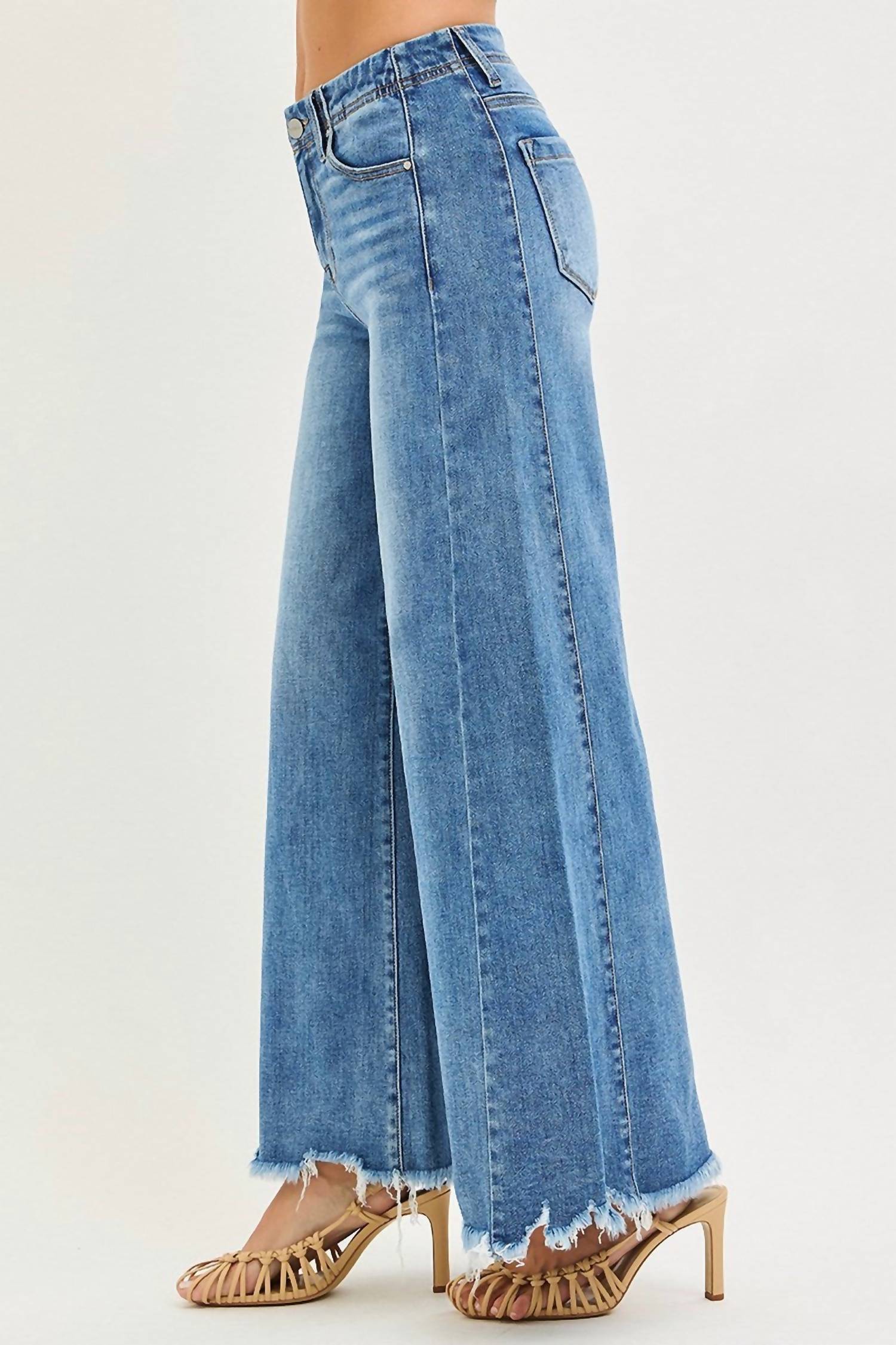 Risen - Chatter High Rise Ankle Wide Leg Jeans