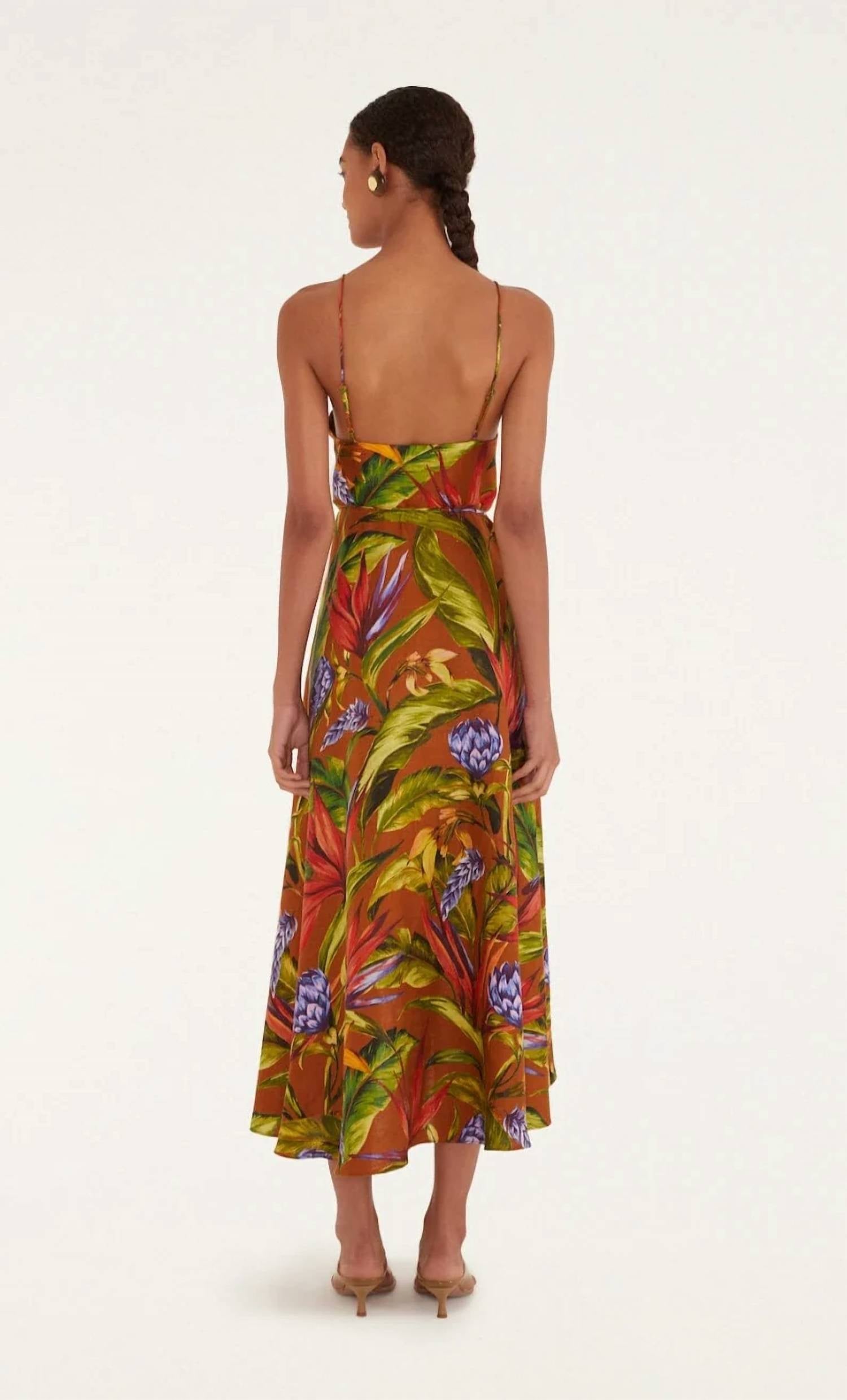 Farm Rio - Florart Midi Wrap Dress