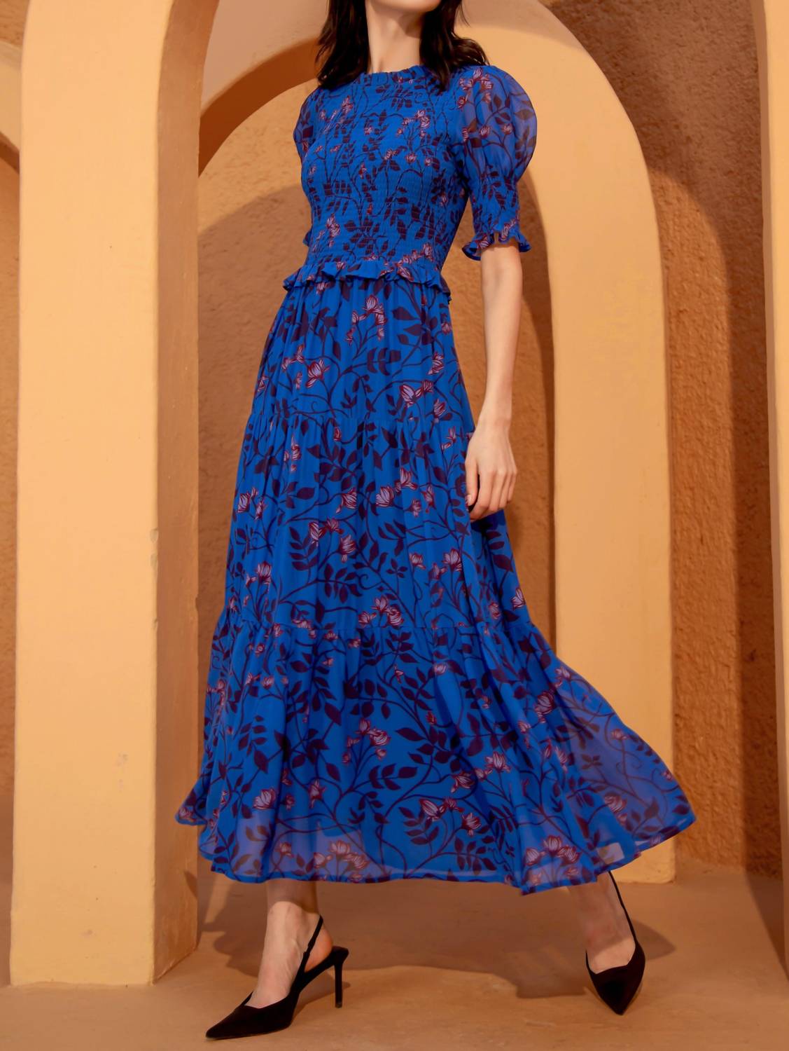 BEYOND by Vera Klara Dress in majorelle indigo - women's dress