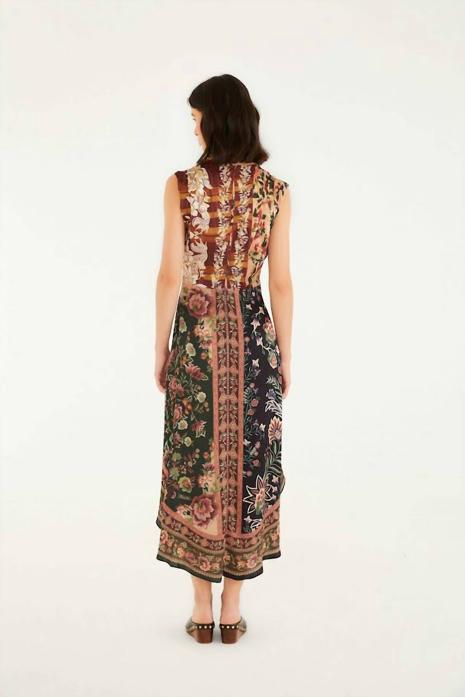 Farm Rio - Winter Garden Mix Sleeveless Maxi Dress