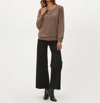 Michael Stars - Sophy Puff Sleeve Henley Tee