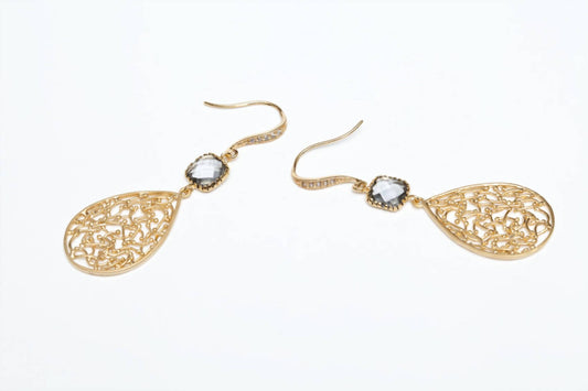 Avenue Chic - Women's Filigree Teardrop Earrings