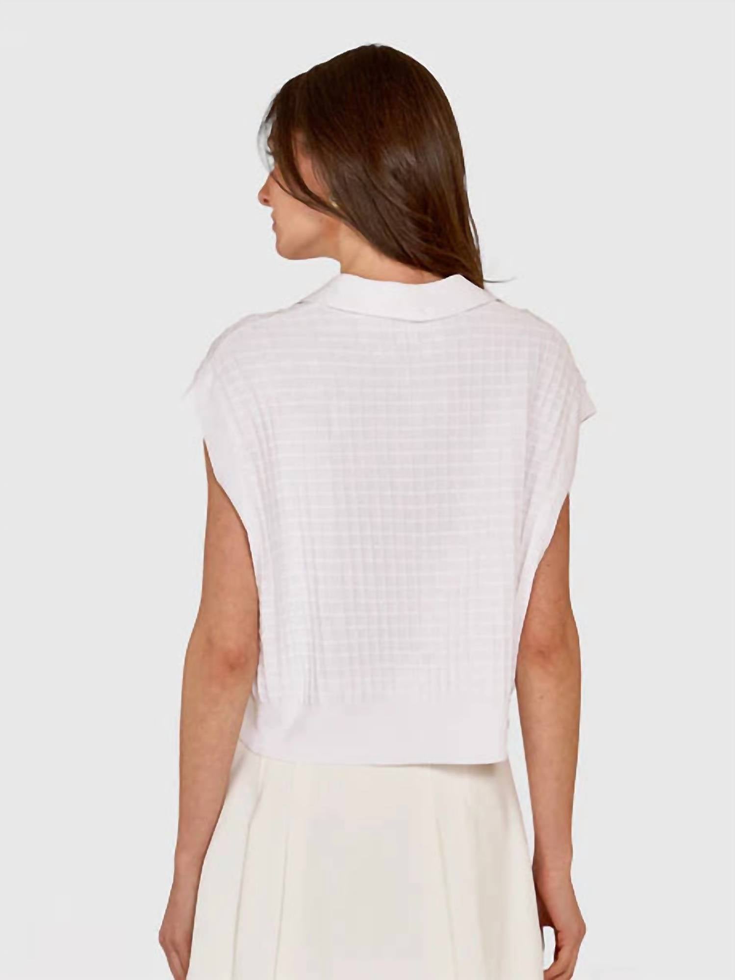 Autumn Cashmere - Women's Grid Stitch Top
