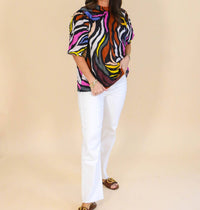 Ivy Jane - Multi Zebra Top