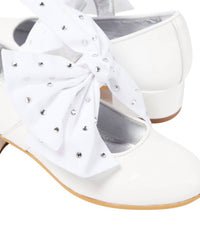 MONNALISA Girls Ballet 35mm Heel Dress Shoes in white - kids' shoe - view 5