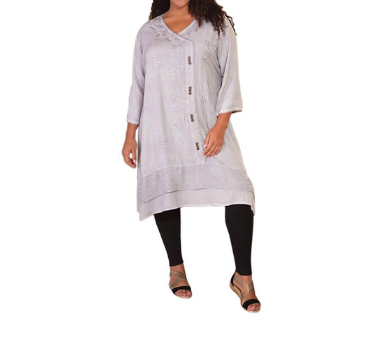 On The Plus Side - Eden 3/4 Sleeve Dress - Plus Size