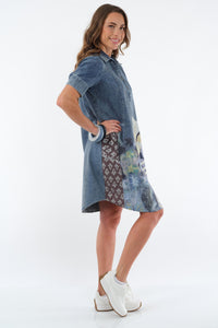 Lior - Rina Mix Media Jean Dress