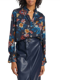Elie Tahari - Hollis Floral & Stripe Blouse