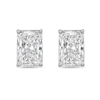 Diana M Jewels - Women's Radiant Lab-grown Diamond Stud Earrings (2.50 Tcw) - Classic Plus