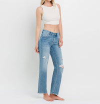 Vervet By Flying Monkey - Distressed Straight Leg Jeans