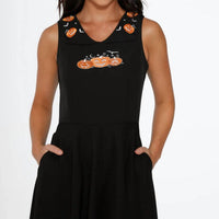 Orchid Bloom - Embroidery Swing Dress