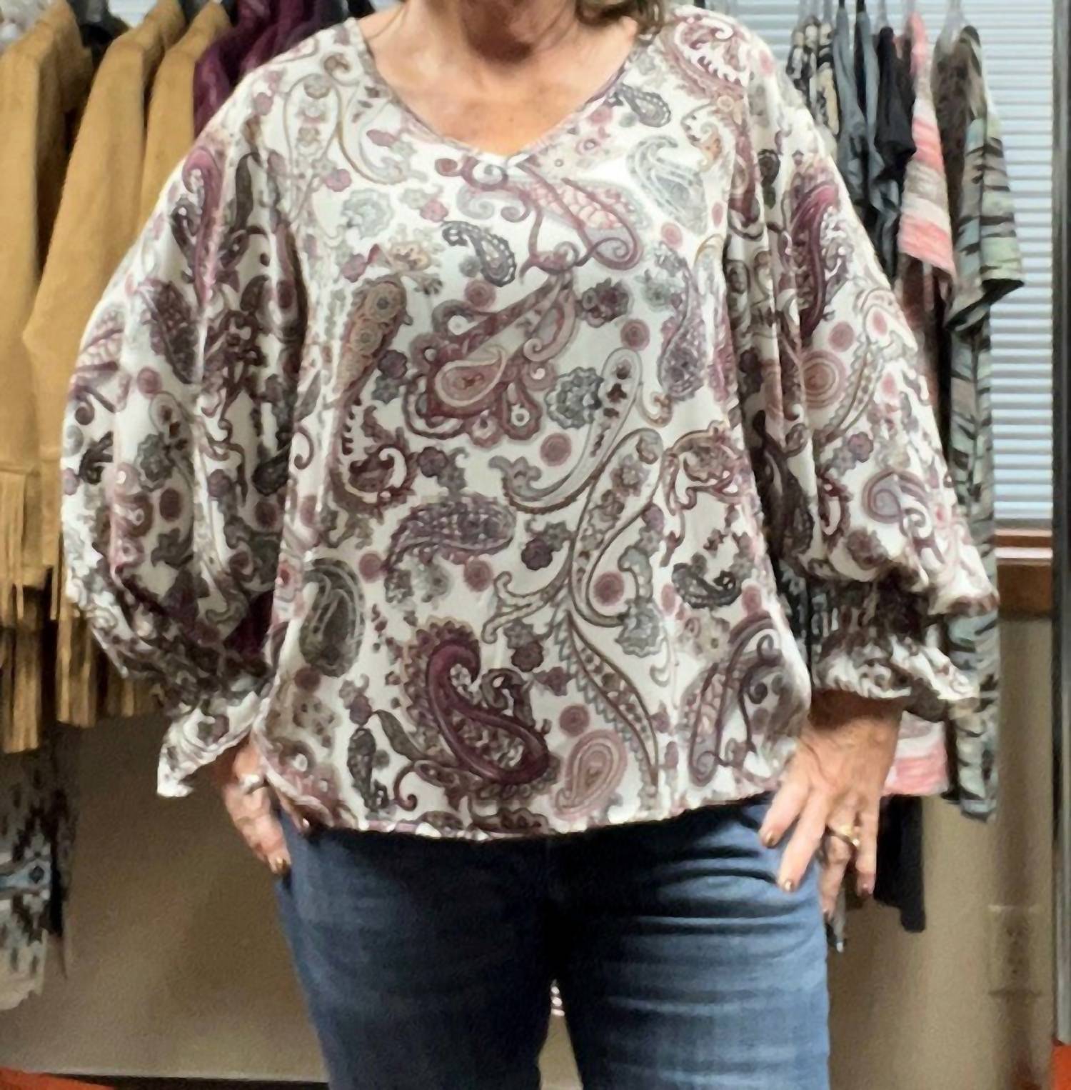 Blank - Women's Paisley Print Blouse