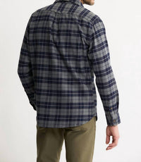 JACHS NEW YORK Brawny Flannel & Thermal Set - 2-Pack in navy brawny flannel - men's shirt - alternate view