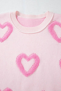 Pretty Bash - Valentine Heart Bubble Sleeve Baggy Sweater