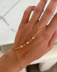 Chansuttpearls - Women's Lux Hand Chain Bracelet