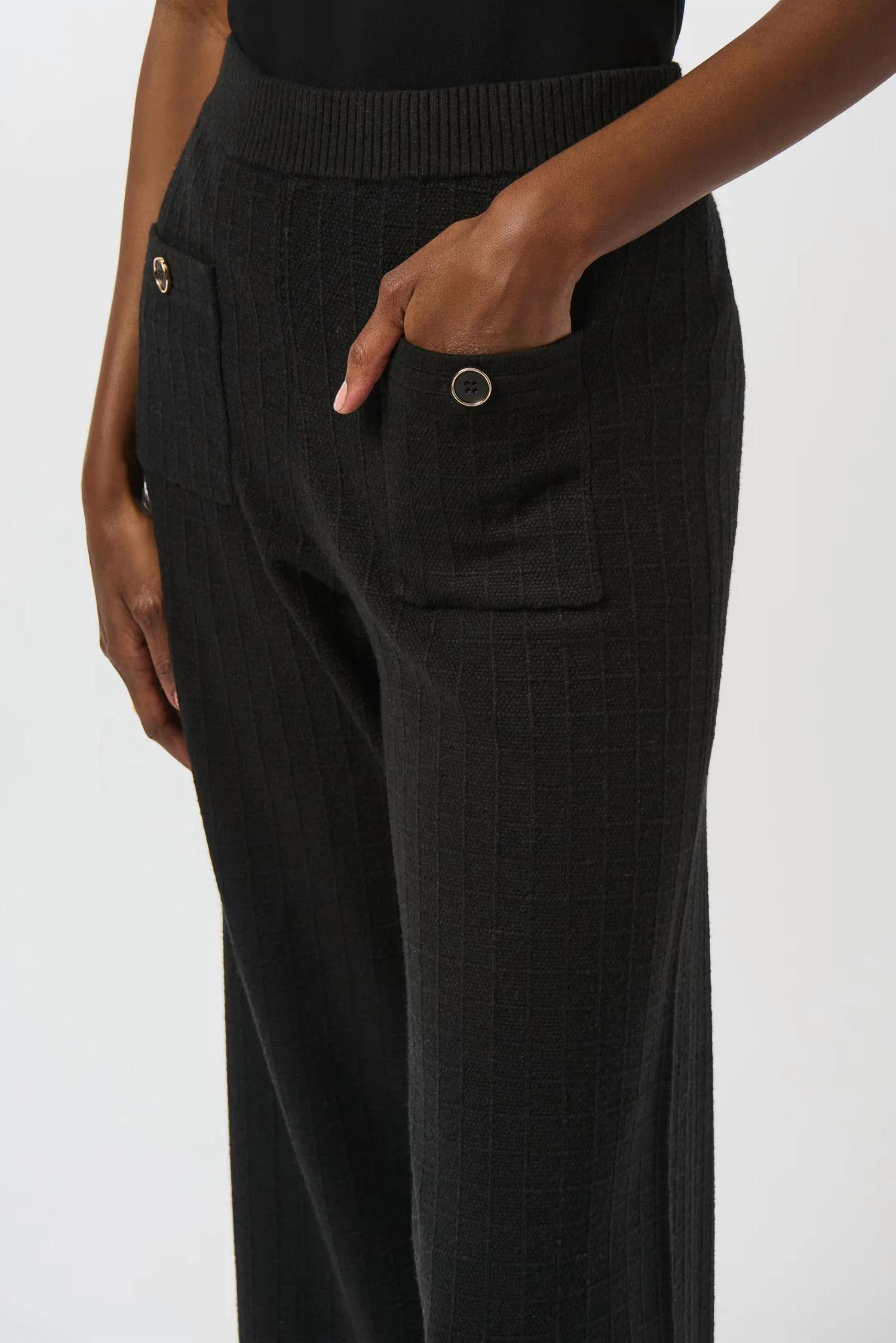 Joseph Ribkoff - Pull On Wide Leg Ankle Pants