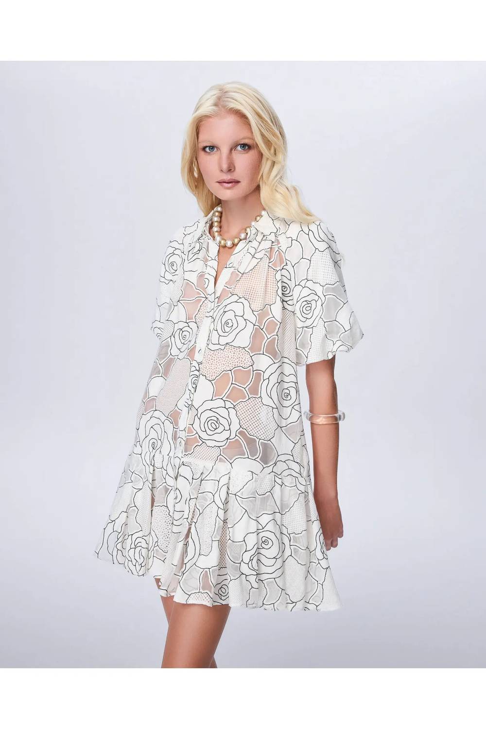 Theo The Label - Ourania Puff Sleeve Shirtdress