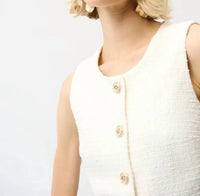 Joseph Ribkoff - Bouclé Button Front Vest