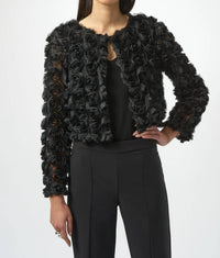 Joseph Ribkoff - Rosette Long Sleeve Bolero Jacket