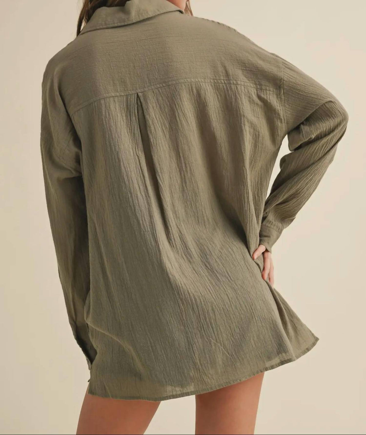 Miou Muse - Belly Basic Button Down Shirt