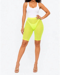 Jnk - On One Stretch Mesh Biker Shorts with Sheer