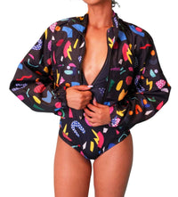 Gabriel + Simone - Bent Outta Shape Abstract Cropped Windbreaker