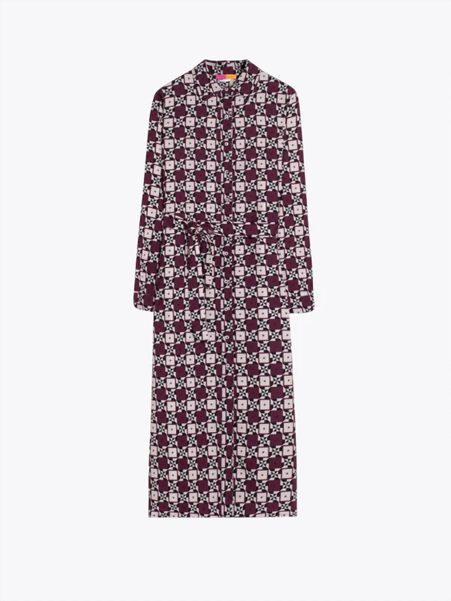 Vilagallo - Geometric Sun Midi Dress