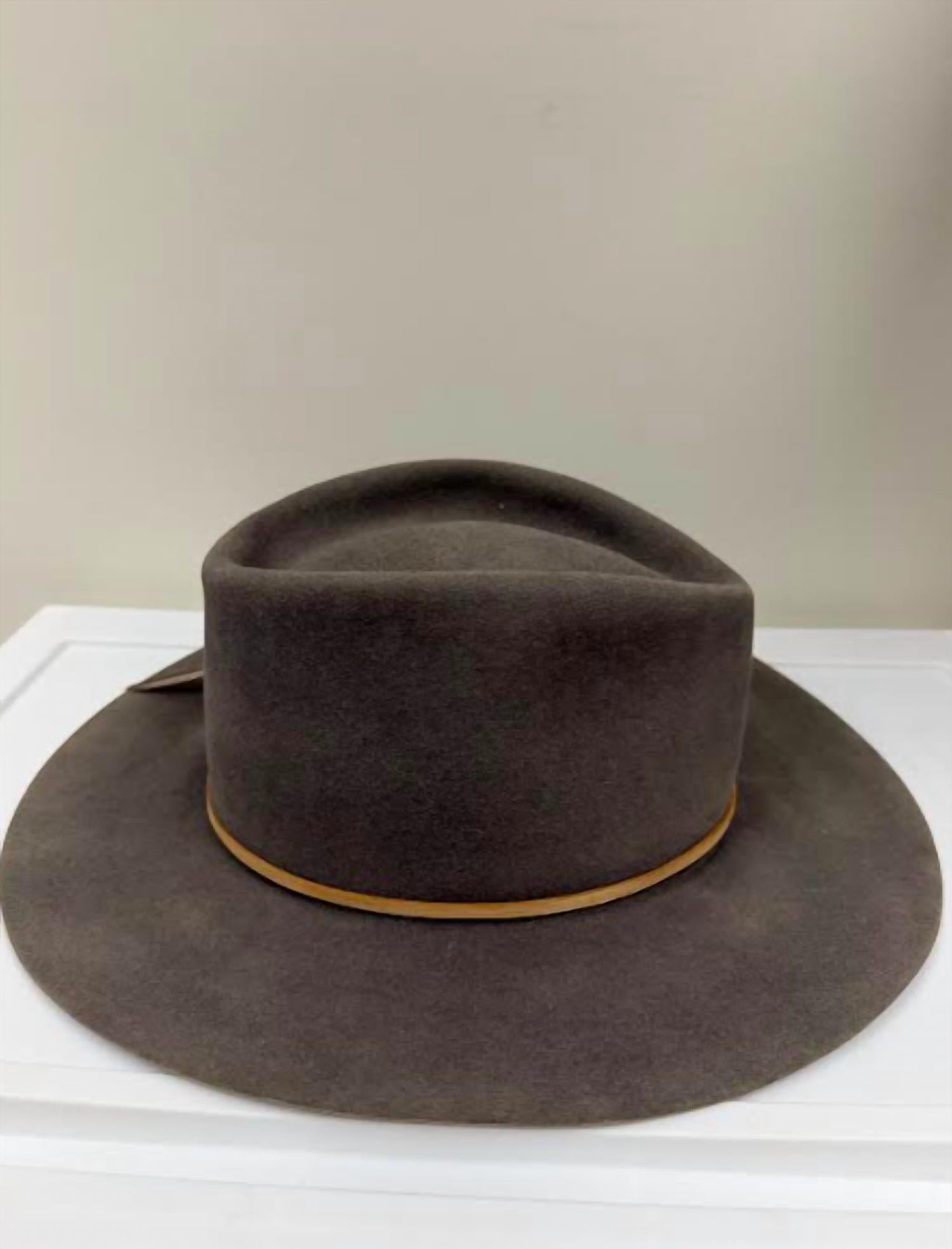 Jw Bennett - Unisex Western 50x Teardrop Flat Brim Hat