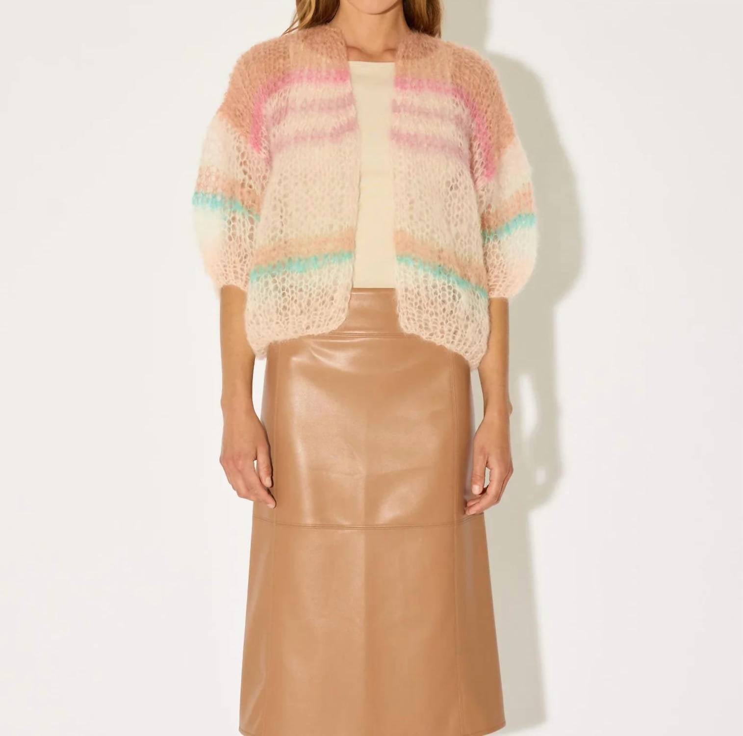 Maiami - Mohair Short Sleeve Bomber Cardigan