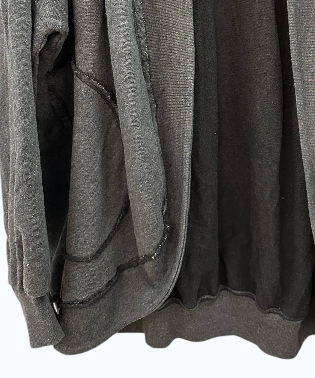 PROJECT SOCIAL T Women's Nigel Slouchy Jacket in grey - women's cardigan - detail view