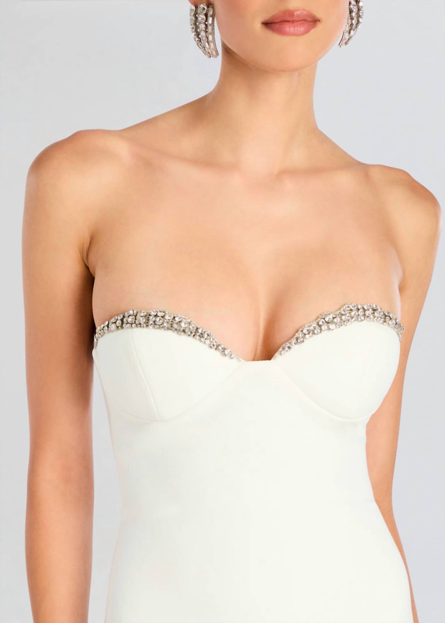 RETROFETE Embellished Jessalyn Dress in white silver - women's dress - view 4
