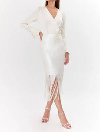 Adelyn Rae - Milana Sequin Fringe Midi Skirt